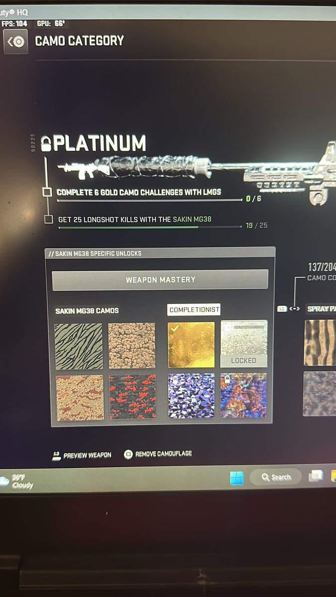 KILLERPENGUINS1's tweet photo. @CallofDuty You guys fucked my camo progression! Please fix this ASAP https://t.co/U03wgE2BSO
