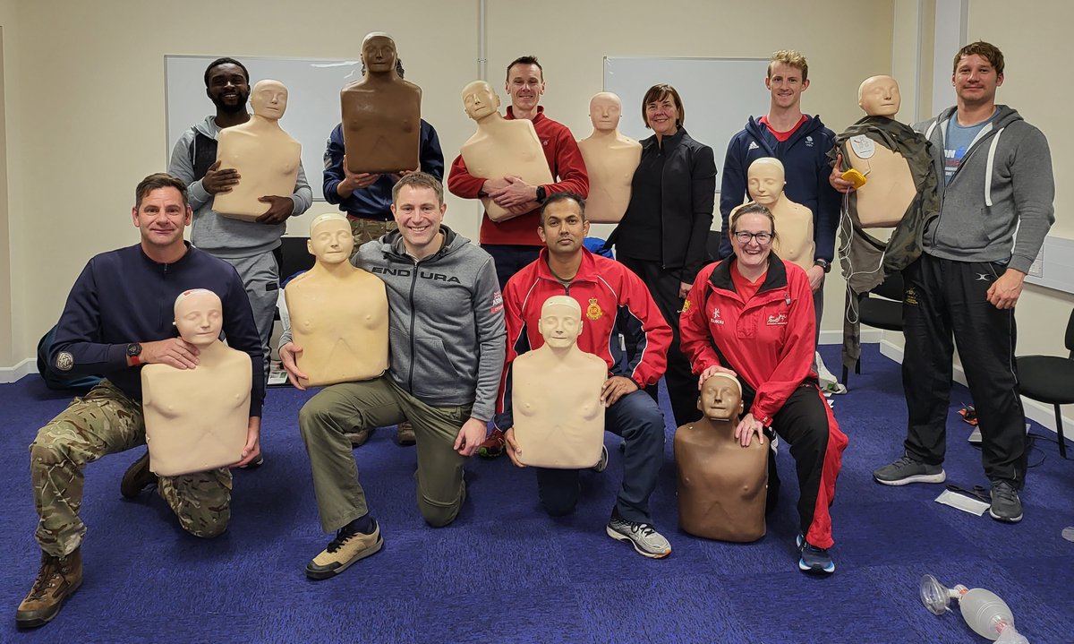 BrettSBader's tweet photo. Great supporting coaches &amp; officials from @BritishArmy with first aid training with @LifelineTrg to support sport and create safer environments. EAPs using @ResusCouncilUK @what3words 

@ArmySportASCB @WRFCA https://t.co/Wyxw63M7Fy