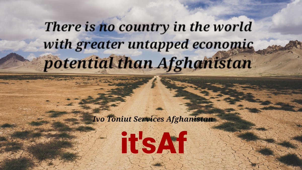 There is no country in the world with greater untapped economic potential than Afghanistan 🔴#InvestInAFG #BuyFromAFG