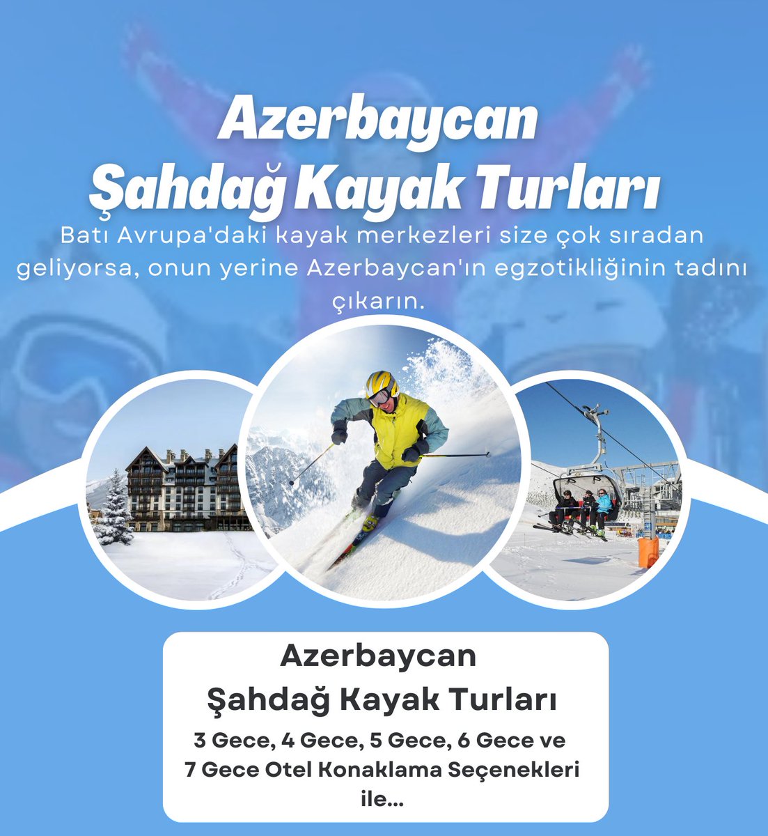 Azerbaycanturu's tweet photo. Shahdag, Azerbaycan'ın ilk ve en büyük kayak merkezidir. Dağ tesisi 2012'de inşa edildi ve şu anda farklı zorluk seviyelerinde 19 farklı kayak pisti bulunmaktadır.#shahdag #sahdag #kayak #Azerbaycan #kayakturu #skitour #fmdtours #Azerbaijan https://t.co/SjHStaBY5D