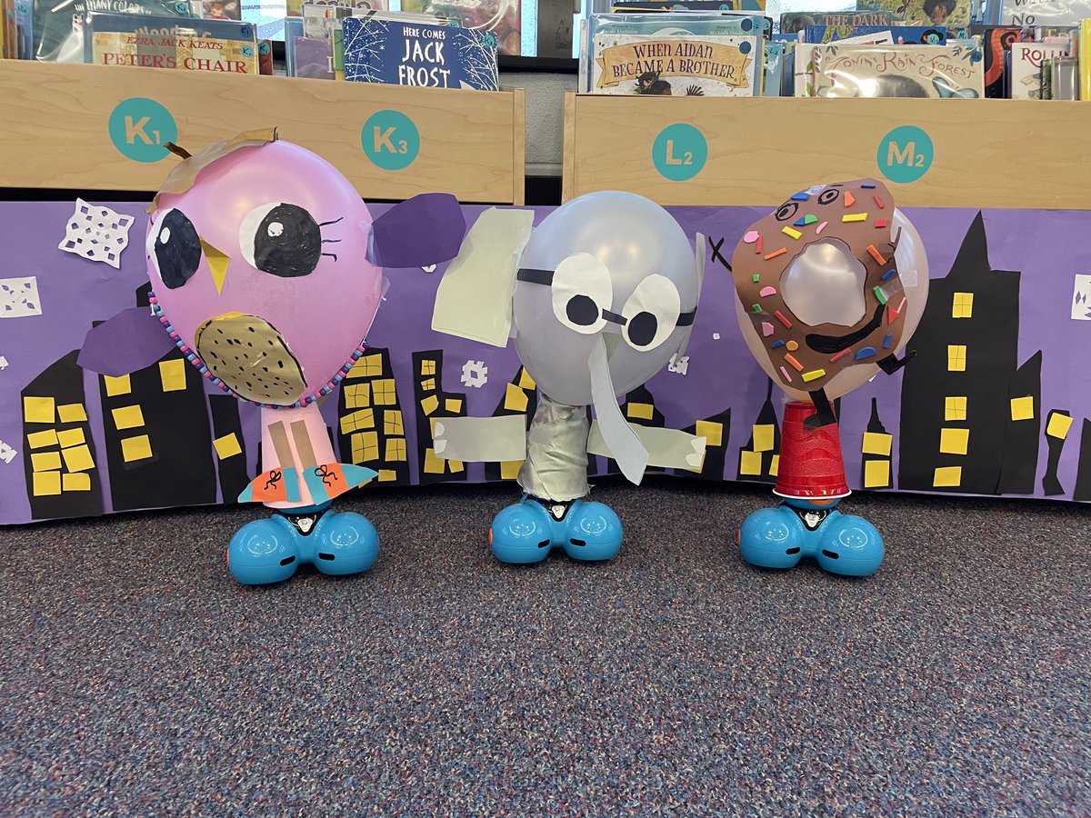 Today's the day!! So excited for our Characters on Parade!The 2nd grade #wbpandas have been working so harding on coding <a href="/WonderWorkshop/">Wonder Workshop</a> Dash robots and creating their balloon characters!  <a href="/ReadFreeley/">Megan Freeley</a> <a href="/WestbrookD34/">Westbrook School</a>