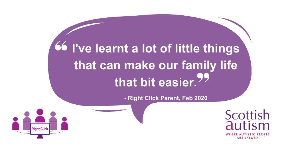 'Right Click' has been developed by <a href="/scottishautism/">ScottishAutism</a> to support parents and carers of autistic individuals.
🌈 
The free, online programme enables parents and carers to develop strategies to support their children.
🌈 
Register and access content here;
scottishautism.org/services-suppo…
