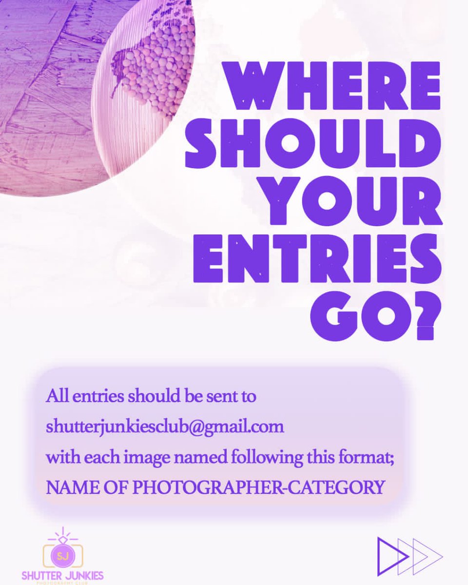 Shutterjunkies_'s tweet photo. Where should your entries go?

All entries should should sent to shutterjunkiesclub@gmail.com with each image named following this format; NAME OF PHOTOGRAPHER-CATEGORY https://t.co/g6BfwsxKhe