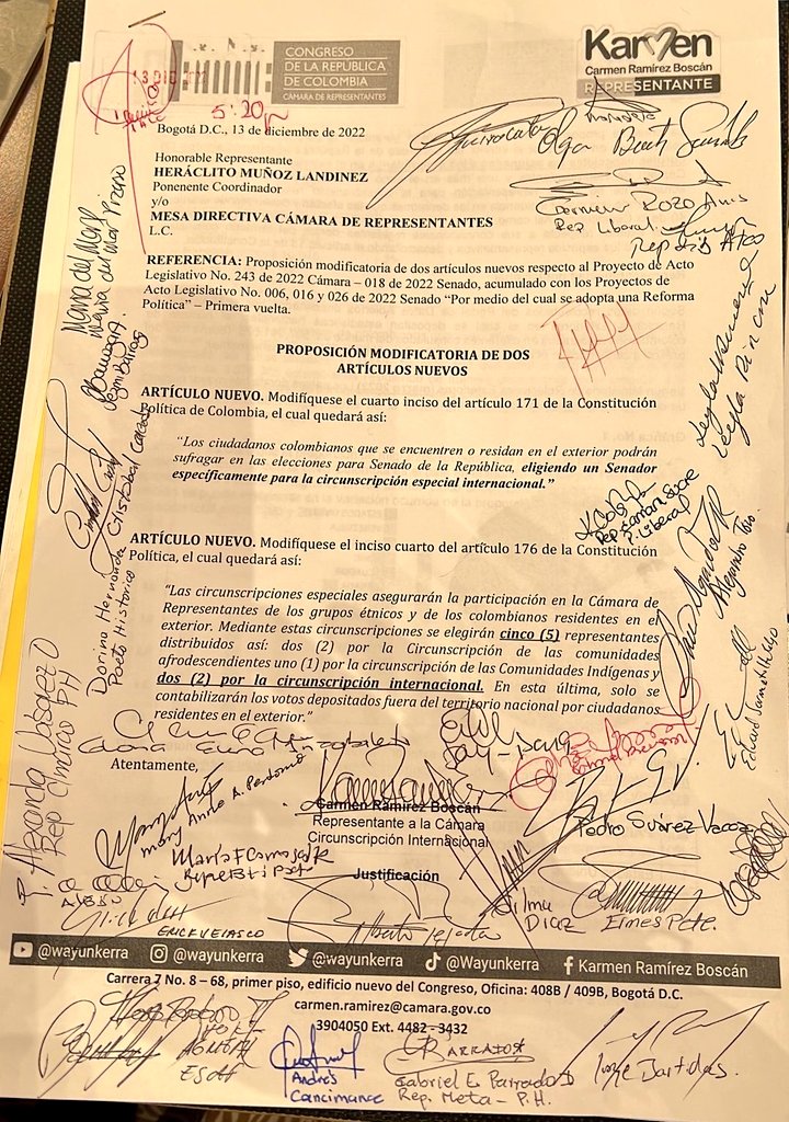 Buscamos que se incluya la ampliación de la #CurulInternacional en el PAL para la #ReformaPolítica. Dejamos constancia de nuestra solicitud con las firmas de apoyo de los H. Representantes.

Apoya esta iniciativa con el  HT #AmpliacionCurulInternacional