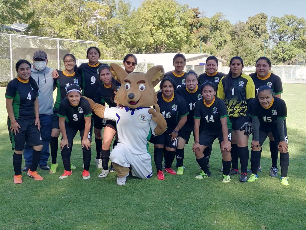 UPFIM_Oficial's tweet photo. La #UPFIM se une a los festejos del 8vo Aniversario de la @up_energia. Esta mañana el equipo fútbol femenil pasa a la final del cuadrangular en el Club Deportivo Social y Cultural Cruz Azul A. C. 
¡Éxito coyotes! https://t.co/XbarhFQMHJ