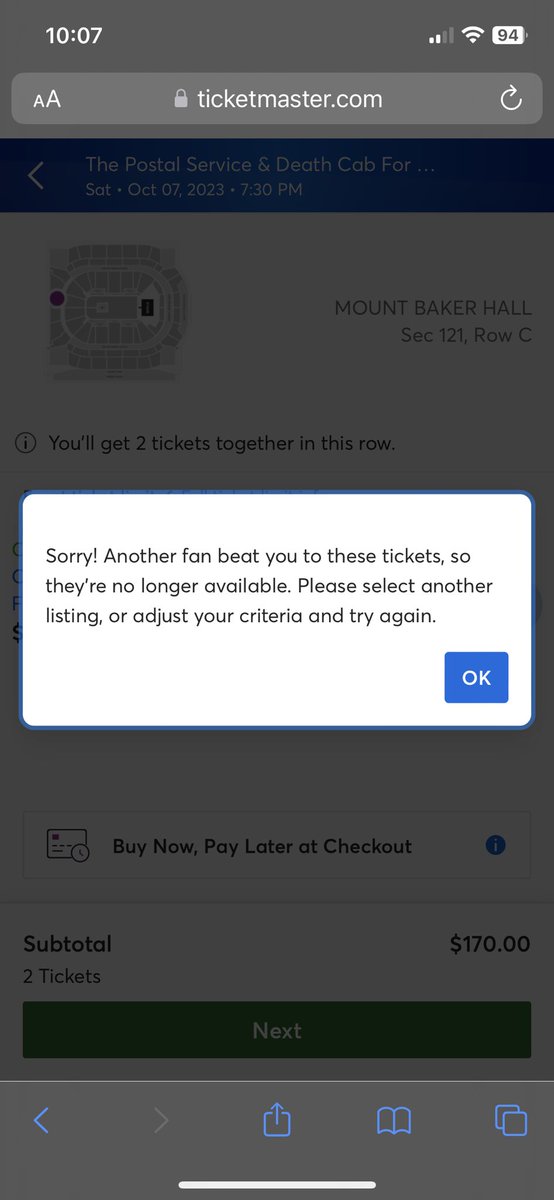 binabay025's tweet photo. Fuck @Ticketmaster https://t.co/wzrNata6wq