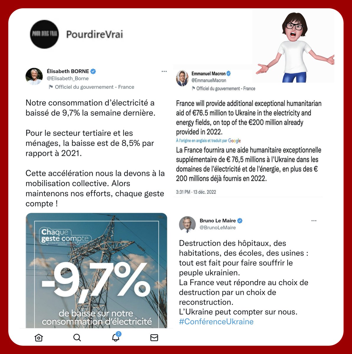 aziane54's tweet photo. Quand le #gouvernementborne #GouvernementEnAction se fout ouvertement de la gueule des français ça donne un #parchwork intéressant #sobriete #recession2023 #guerreenukraine#borne #MACRONleTRAITRE #lemaire https://t.co/MUIzdHtF8d