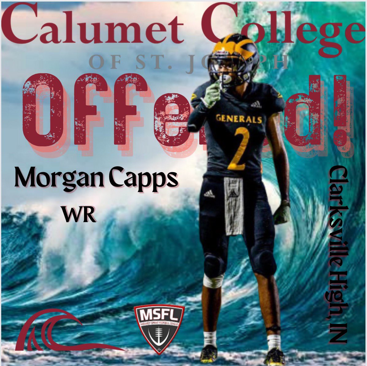 Blessed to receive a offer from <a href="/CCSJsprint/">Calumet College of St. Joseph Sprint Football</a> Thank you <a href="/dacoachmohuddle/">Coach John G. Maurek</a> <a href="/CoachJayNovak/">Coach Novak</a> and the rest of the coaching staff for giving me this opportunity !
<a href="/IndianaPreps/">Indiana Preps</a> <a href="/IndyWeOutHere/">IndyWeOutHere ‼️</a> <a href="/PrepRedzoneIN/">Prep Redzone Indiana</a> @LoweMediaCo