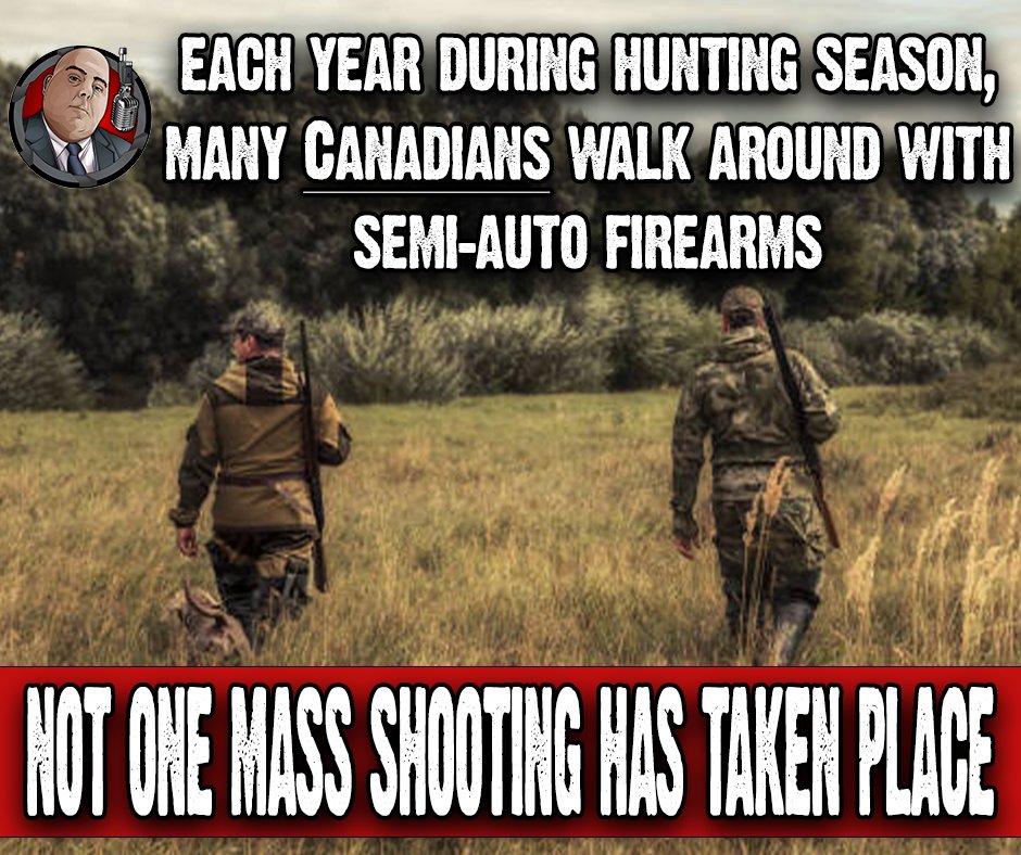 vandenhoff1's tweet photo. Banning semi-auto firearms from Hunters, Farmers and Sport Shooters will have no impact on Canada's crime problem.

Canada needs crime control not gun control https://t.co/ZD7HF4U8n8