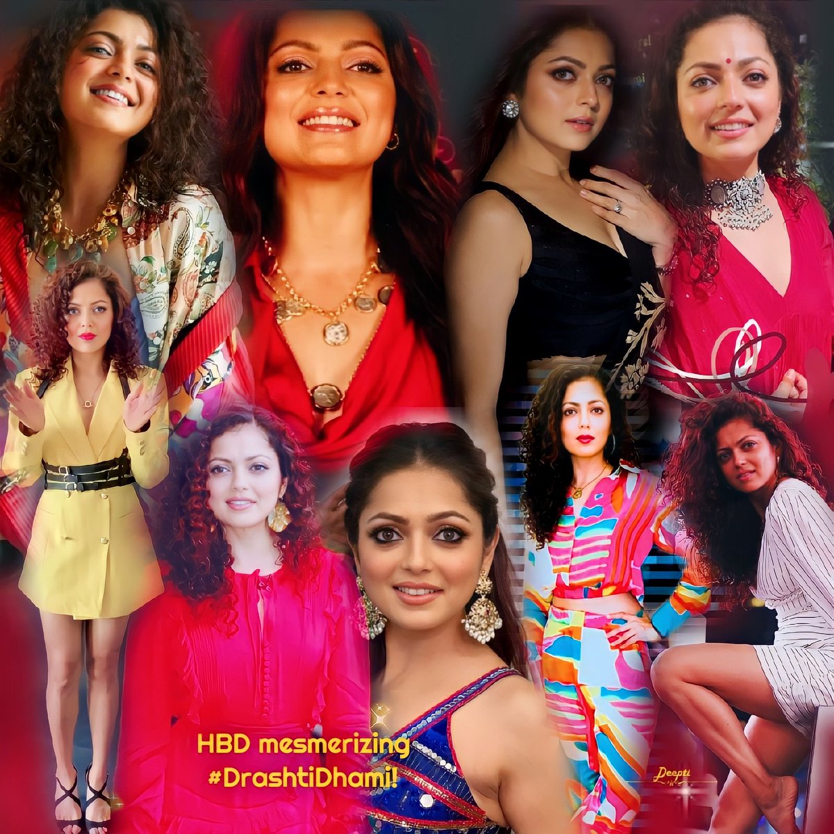 <a href="/anu_maaneet/">Anu DDian</a> <a href="/drashti10/">Drashti Dhami</a> Happy birthday to the powerhouse of talent,mesmerizing #DrashtiDhami 
Love you lots our #Madhubala 
Wishing you a sparkling year filled with joy,love,health,wealth,success and prosperity!You are a gift yourself,&amp; you deserve the best of everything!Keep shinning! 
<a href="/anu_maaneet/">Anu DDian</a>