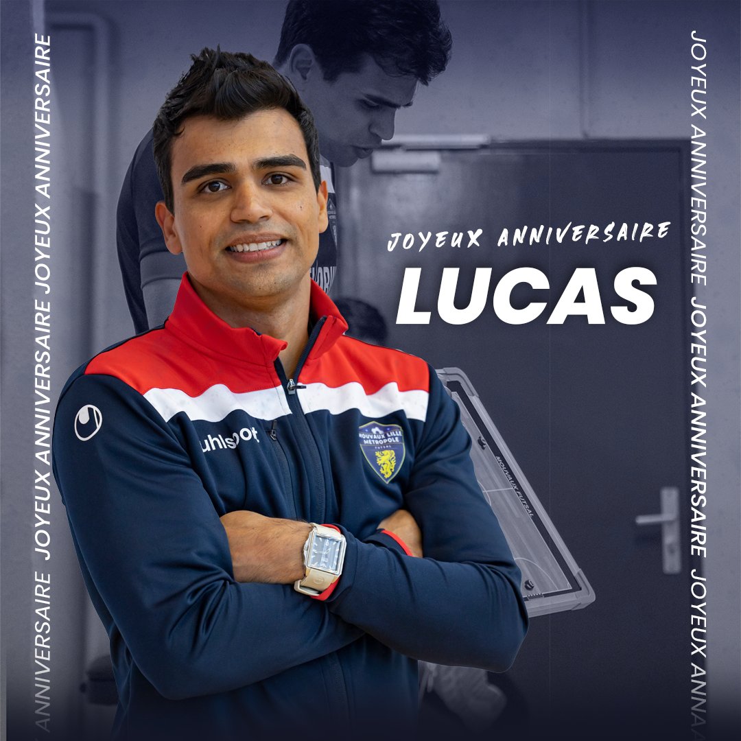 🎂 C'est un jour spécial pour notre Coach, l'ensemble du staff et joueurs du club souhaitent un 𝗷𝗼𝘆𝗲𝘂𝘅 𝗮𝗻𝗻𝗶𝘃𝗲𝗿𝘀𝗮𝗶𝗿𝗲 à notre entraîneur et ex-joueur Lucas Diniz  🔵⚪