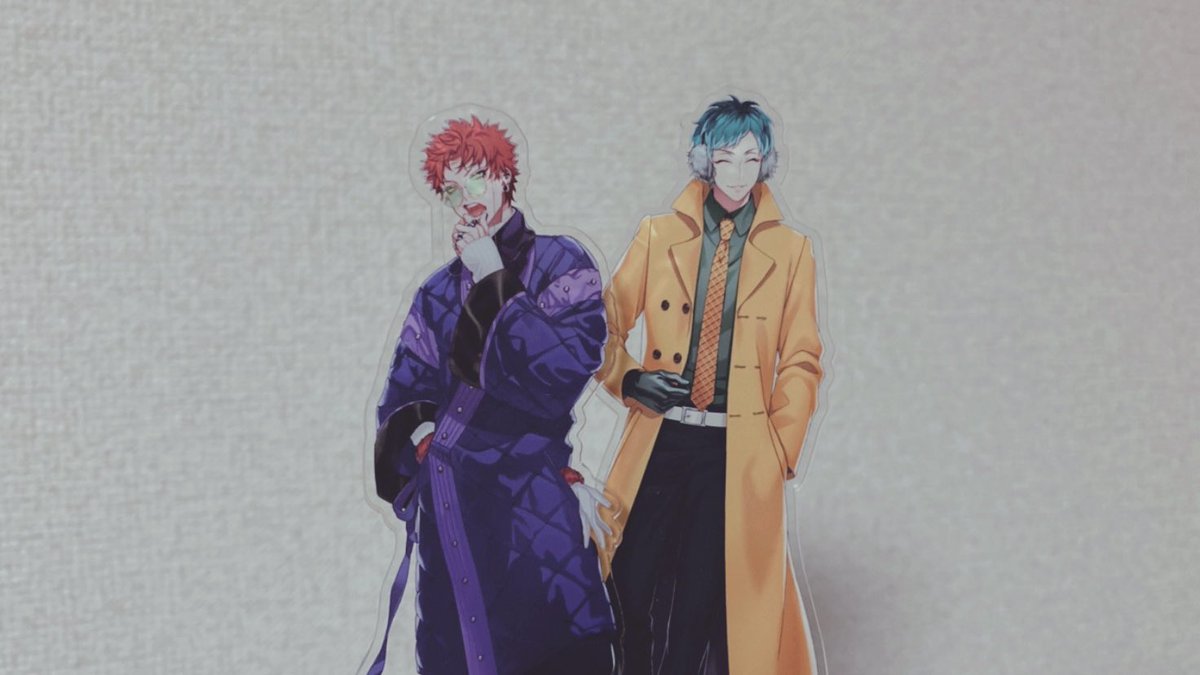 multiple boys 2boys green pants male focus blue hair sunglasses red hair  illustration images