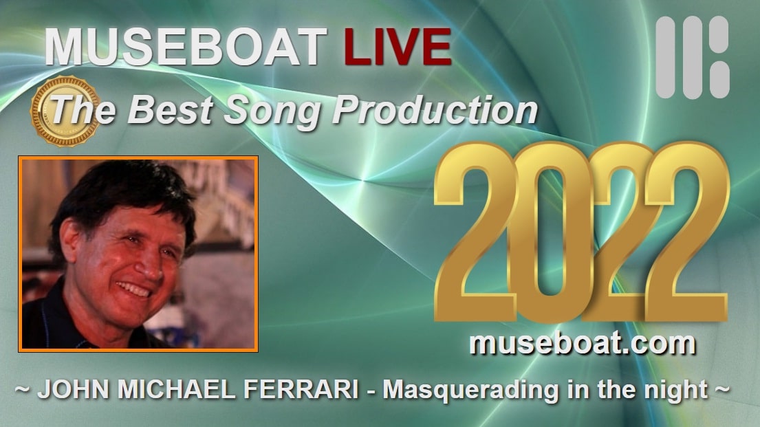 museboatlive's tweet photo. #RETWEET;-) ANNUAL GALA CHART 2022 - THE BEST SONG PRODUCTION award goes to JOHN MICHAEL FERRARI - Masquerading in the night https://t.co/mYrfSeAlLI @johnnyferrari CONGRATS !!! #music https://t.co/bFMETJo9vI