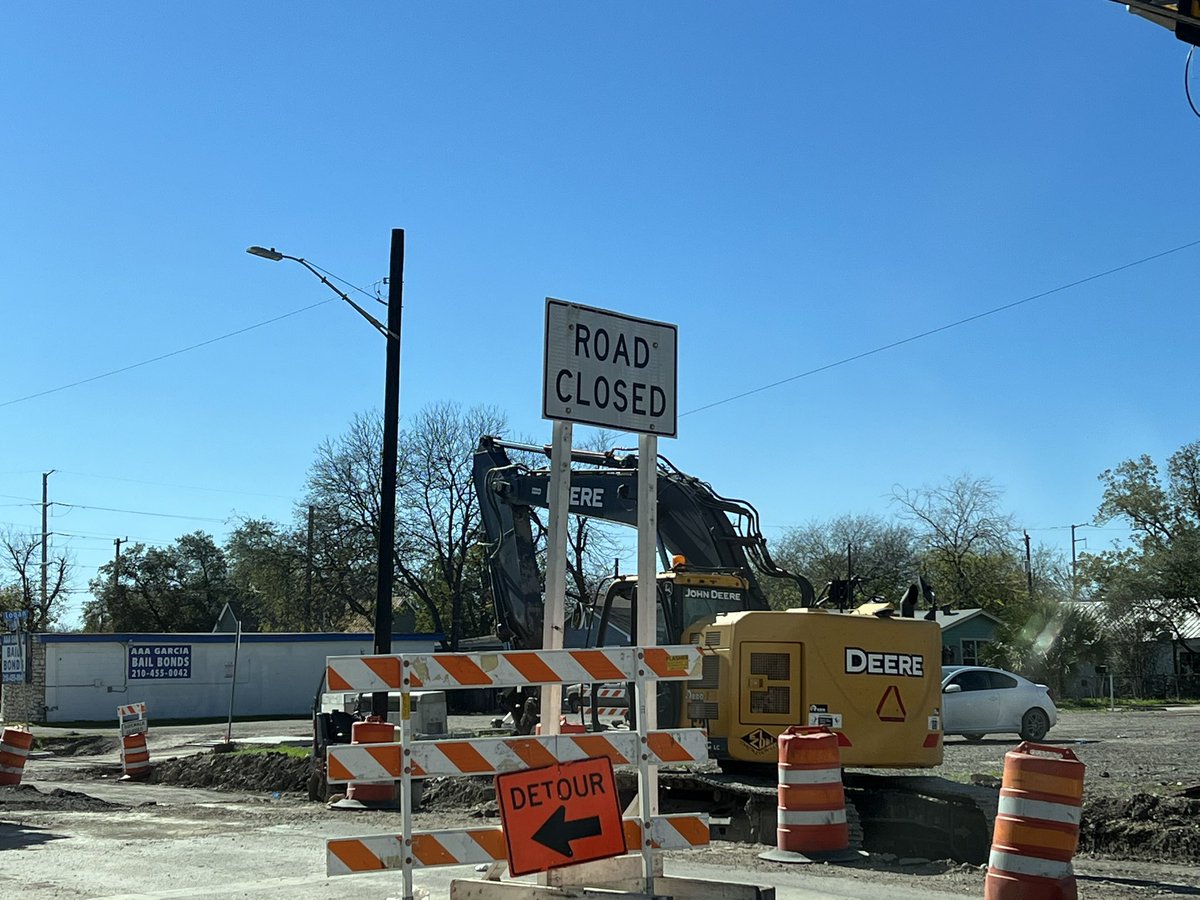 Continued road chaos on New Braunfels on the east side, lingering for months and months and months. How are these businesses supposed to survive?