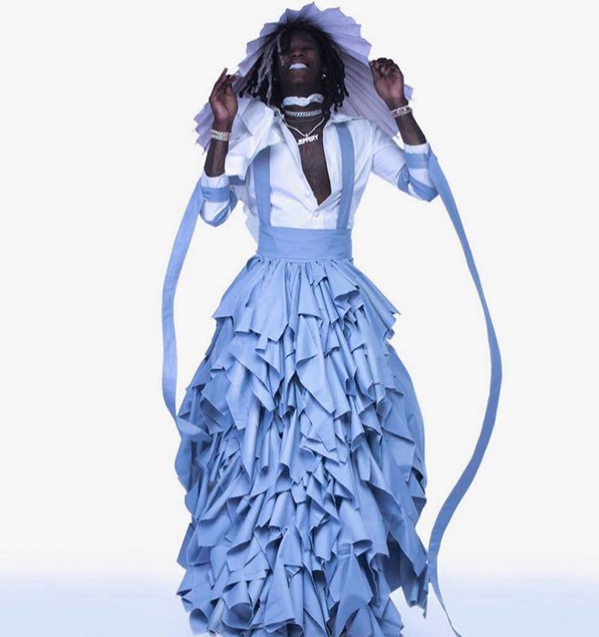young thug wear a dress Young Thug's decision to wear a dress on the cover of 'JEFFERY' not only  made it one of the most talked-about project artworks in recent memory, but  a momentin both music and