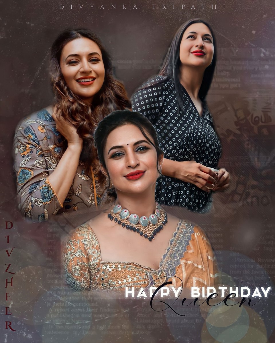 HeerSoni6's tweet photo. Dear Div,
You are an inspiration to me and everyone, you touch so many lives with joy, and you deserve to have your deepest wishes and dreams come true on this special day, you are such a great personality,
HAPPY BIRTHDAY DIV❤️🥂
lot's and lot's of Love You 🫰🏻
@Divyanka_T https://t.co/rqaWX2og33