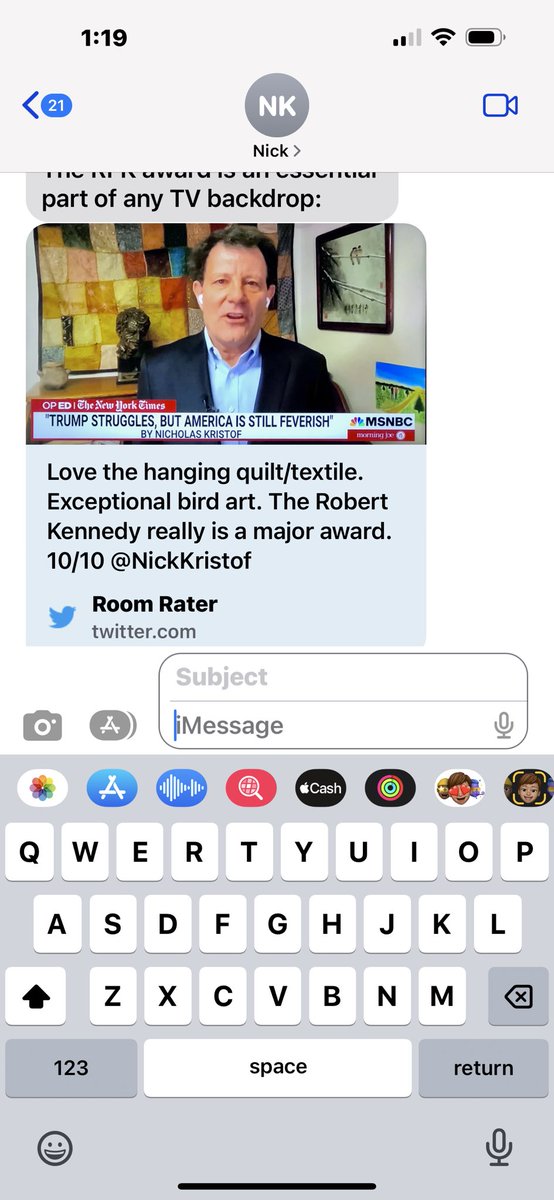 .⁦<a href="/RFKHumanRights/">Robert F. Kennedy Human Rights</a>⁩ award is a legit major award, I’ll say :)