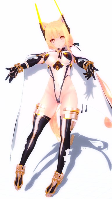 猫耳ちゃんオレンジ色にした 