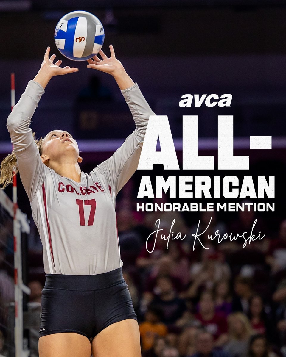 ColgateVB's tweet photo. 🇺🇸🇺🇸

Julia Kurowski is an @AVCAVolleyball All-America Honorable Mention! 👏 

https://t.co/RLHiDHkiYV | @julia_kurowski https://t.co/l8AN05rwno