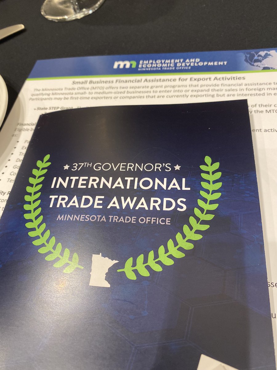 Congratulations to the honorees of the Governor’s International Trade Awards- USTrade Logistics, Bonanza Beans, Seer Medical.  Merci <a href="/mndeed/">MN DEED</a> @ <a href="/GovTimWalz/">Governor Tim Walz</a>