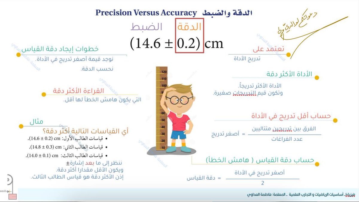 حساب الدقة و الضبط - فيزياء١ مسارات