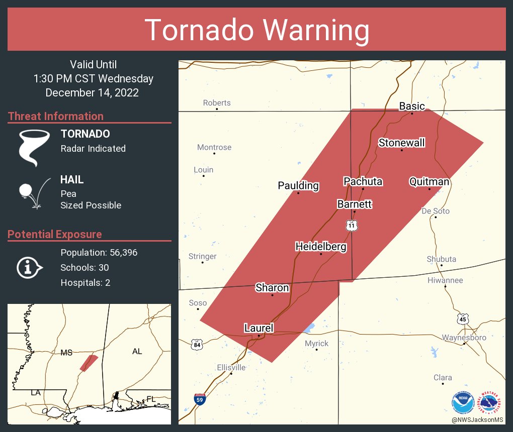 NWS Tornado on Twitter "Tornado Warning continues for Laurel MS