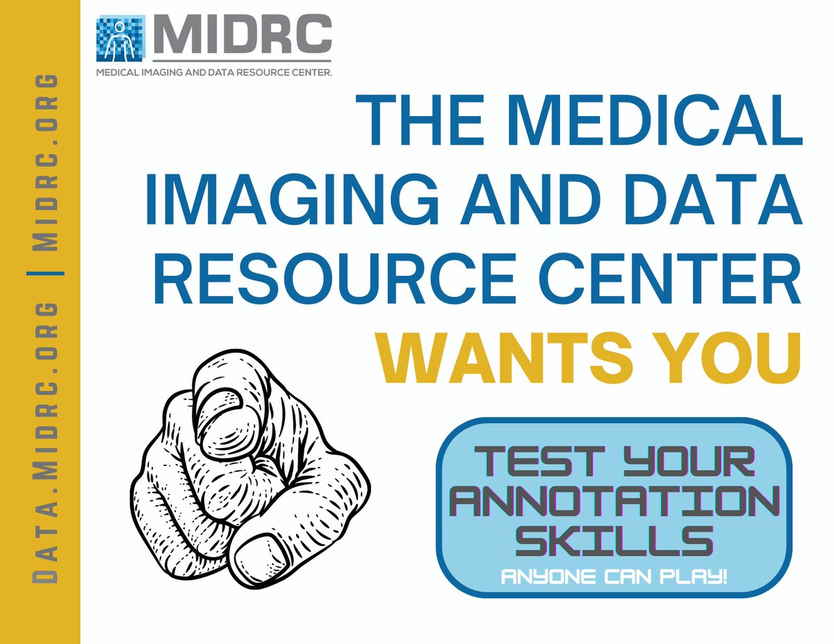 MIDRC_'s tweet photo. Demonstrate your COVID severity annotation skills and help provide a reference standard for AI algorithms!
https://t.co/WV2nAT1Gg7 https://t.co/ZP0iX8GxUJ