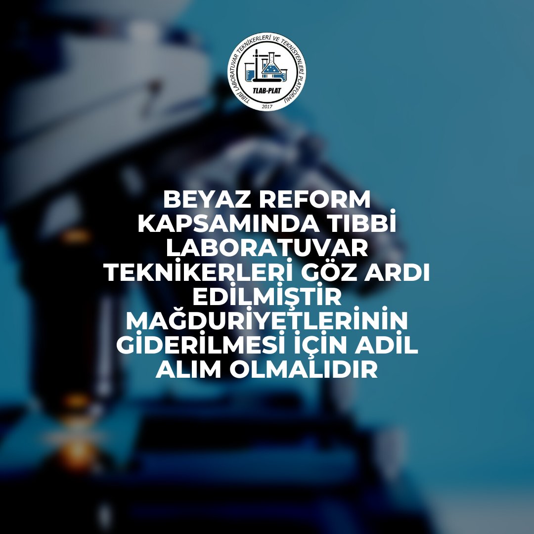 zilankzldemir's tweet photo. Tıbbi Laboratuvar hizmetleri yaygınlaştırılmalı ve tıbbi laborantlar çalıştırılmalıdır @drfahrettinkoca 
#LaborantsızReformOlmaz https://t.co/ABZgJouxz8