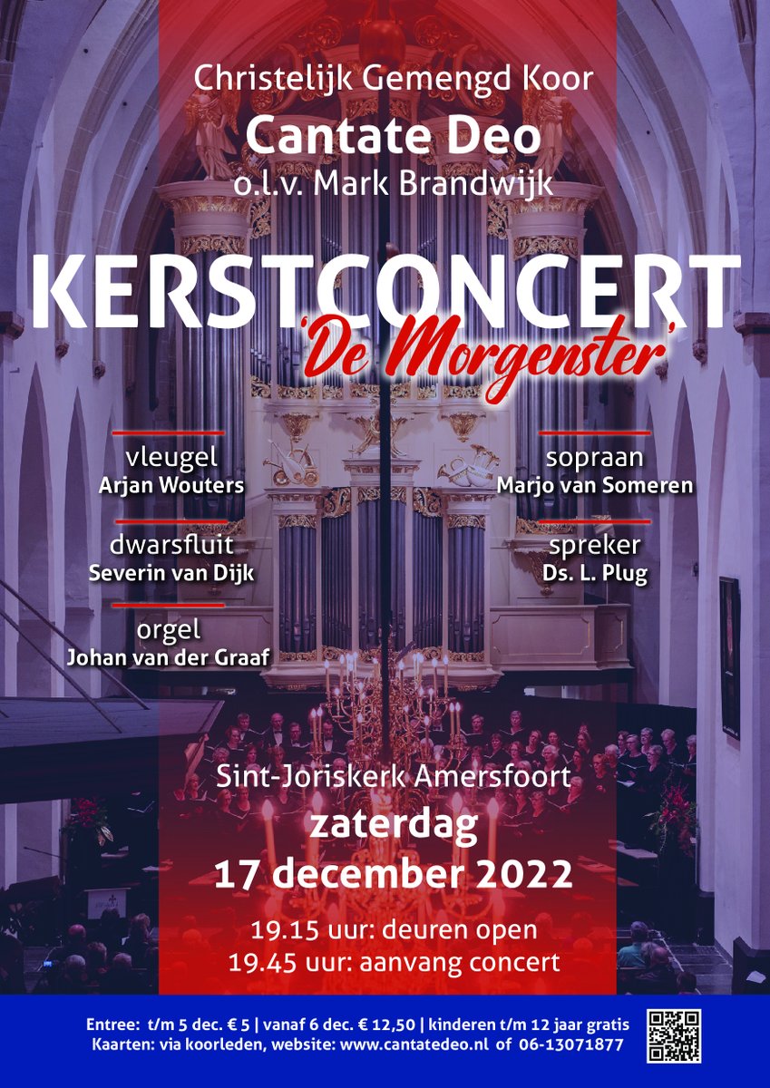 Inmiddels verzoek bij beheerder Sint-Joriskerk ingediend om extra stoelen te plaatsen. Belangstelling voor ons concert gaat maar door! Morgen onze generale olv Mark Brandwijk mmv Johan v.d. Graaf, orgel en Arjan Wouters, vleugel. Wij zien hier naar uit.
koopjekaartje.nl/events?id=21