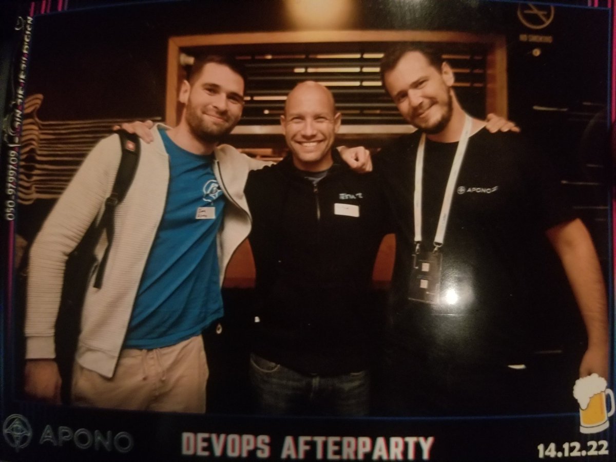 finishing off the first day of #DevOpsDays TLV with a #DevOps after party. thanks Ofir, Dima and <a href="/Apono_official/">Apono</a> team for inviting me!
linkedin.com/posts/horovits…