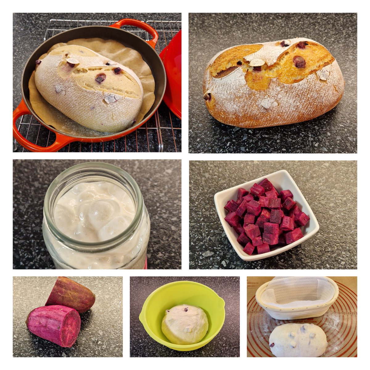 ShanDS14's tweet photo. ^_* Wholemeal Kamut Sourdough with Purple Sweet Potato 🍞🥔🥰🤩
#WholemealSourdough #Dezgard16 #PurpleSweetPotato #Wholemeal #Kamut #KhorasanFlour #ColdFermentation #FunofBread #MeMyselfI 🍞🥰🥰🍞 https://t.co/Y0e13K7M1Y