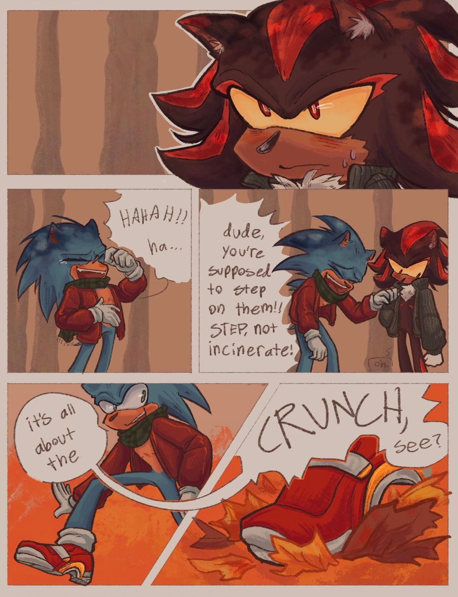 NeyW1re's tweet photo. 🍂silly comic about hogs and stepping on leaves
[#SonicTheHedgehog #ShadowTheHedgehog] https://t.co/tTLTz3ztQt