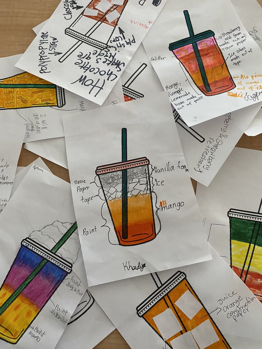 MissS_Classroom's tweet photo. Day #1 of our "Starbucks Creation". The students coloured, planned, and researched Starbucks drinks in order to create their own. 💚🎨☕
Thank you @StarbucksCanada (Findlay Creek) for the donation of cups for their art project later this week! https://t.co/BL0q8dd9Cn
