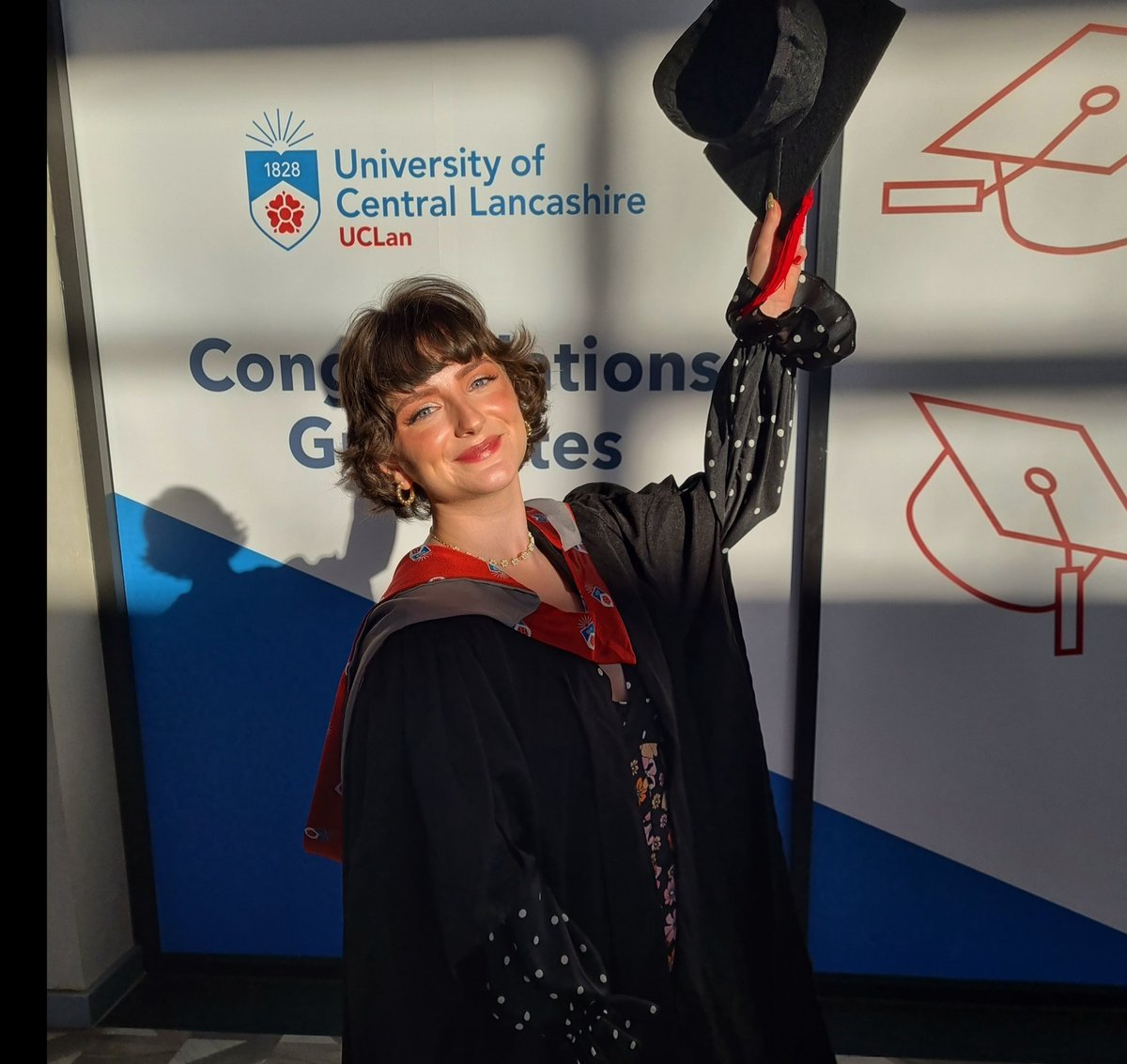 Delighted to have graduated from @UCLan with my masters today! Onto the future #UClanGraduates