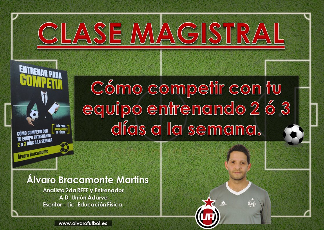 💻Clase Magistral relacionada con mi libro para Entrenadores 📚 "Entrenar para Competir" ⚽ 

🗣️Desde que lo publiqué muchas personas me han pedido que ejemplificara situaciones de él para hacerlo más práctico. 

📢 Lo puedes ver en mi página web:⬇️ 
alvarofutbol.es