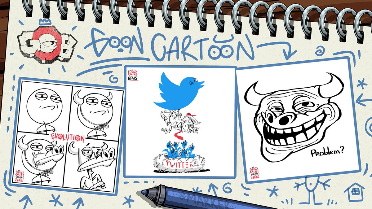 For the Memes...👀

Fresh from our artist's (Anton's) sketch pad, here's the first Tweet in a new 'Goon Cartoon' series! ✏️

Turn on notis and engage in these Tweets to enter exclusive GOB #NFTGiveaways, while discovering more about our talented art/design team! 👀
#art #MEMES