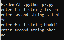 BhaktiAher6's tweet photo. Day 4 of #30DaysOfCode
✅Program for:
✔Read a string and check if its a palindrome
✔Read two strings and check if they are anagrams.
✔Read a name and sort it.
✔Read a string and count number of vowels and console

#30daysofcode #100daysofcode #python #30daysofcodechallenge https://t.co/pT6qa7iOSy