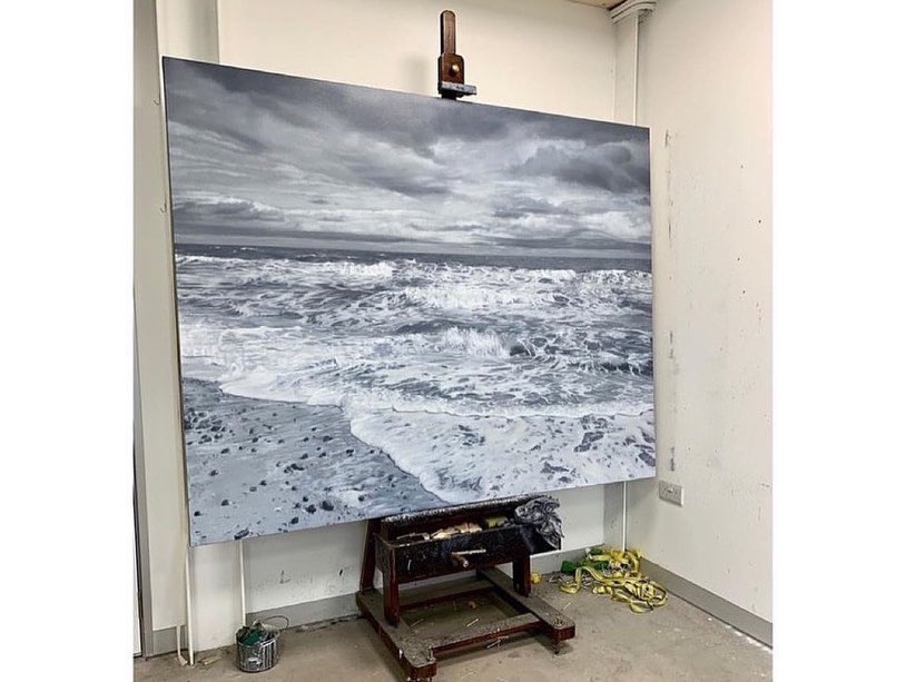 DeltaHStudios's tweet photo. Incredible seascape by Will Ayres …160cm x 200cm.
Oil on canvas 
.
.
#seascape #oilpainting #art #deltahousestudios #newart #artstudio #artstudiolife #london #londonart #londonstudio #wimbledon #wimbledonstudio #artist #londonartist https://t.co/8TltYEtUve