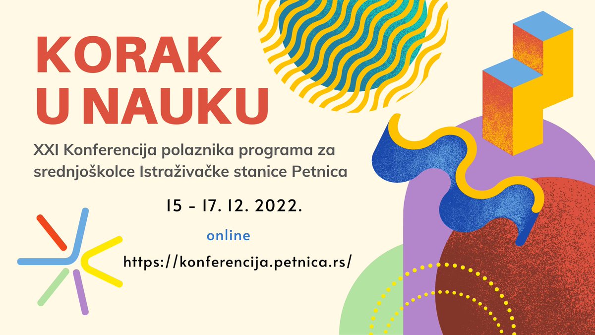 Pridružite nam se od sutra na XXI Konferenciji polaznika programa za srednjoškolce - konferencija.petnica.rs/konferencija-2…