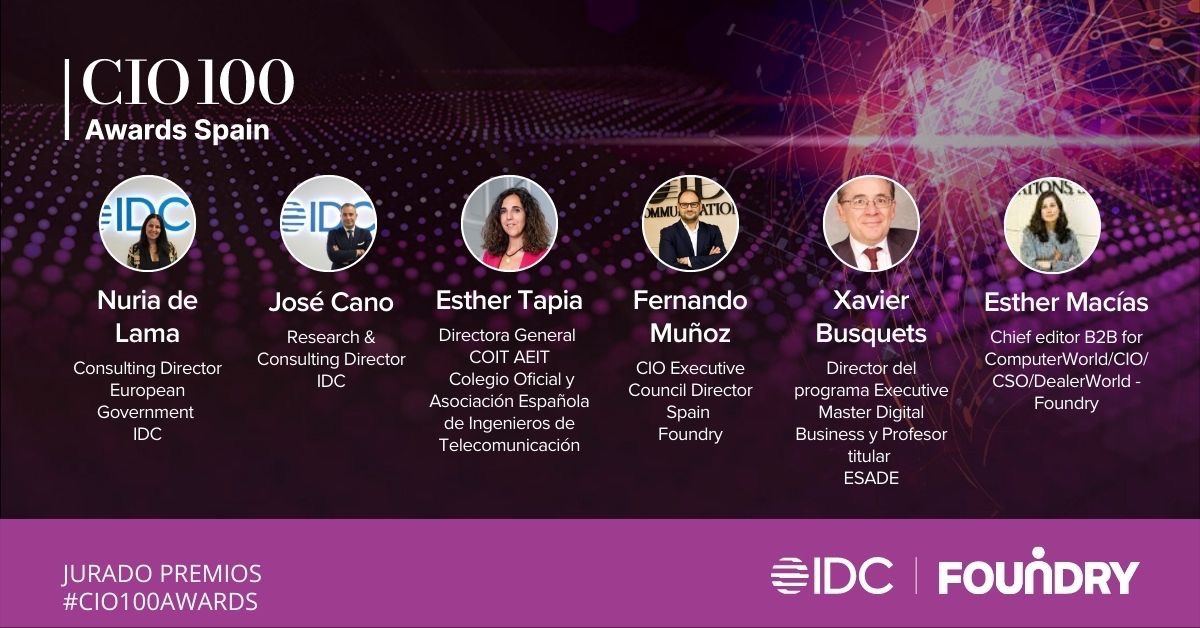Esther Tapia - COIT_AEIT; Xavier Busquets - <a href="/ESADE/">Esade</a>; <a href="/jcano/">José Antonio Cano</a> - <a href="/IDCSpain/">IDC | Spain</a>; Nuria De Lama - <a href="/IDC4EU/">IDC | 4EU</a>; <a href="/munozaguirre/">Fernando</a> - <a href="/FoundrySpain/">Foundry España</a>; y <a href="/esmacis/">Esther Macías</a> - <a href="/FoundrySpain/">Foundry España</a> evaluaron las numerosas candidaturas para estos #CIO100Awards. <a href="/IDCSpain/">IDC | Spain</a>