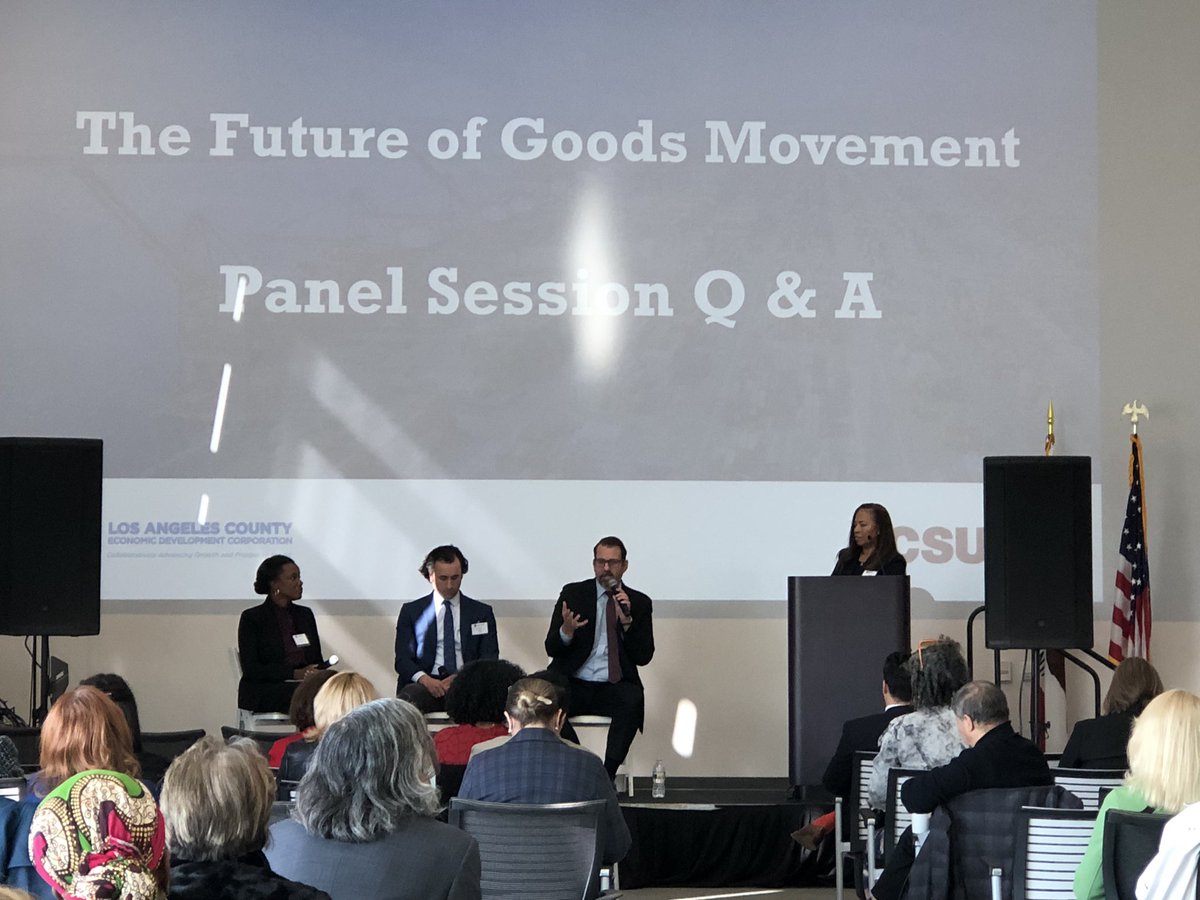 PellSteffy's tweet photo. Thank you @LAEDC for your excellent Future of Goods Movement forum. @CalStateLA is proud to Spencer this event. https://t.co/q4HA7krWjv
