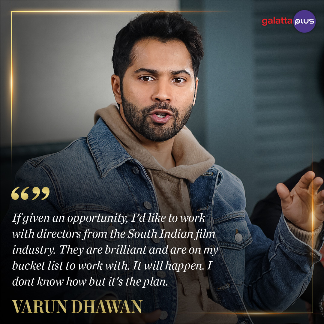 galattaplusoffl's tweet photo. Fingers crossed 🤞 Hoping to see @Varun_dvn in the South Indian Film industry soon!
Also, have you watched the #GalattaPlusMegaRoundtable yet? Check it out now if you haven't!
https://t.co/2gWYAKTRNd
#VarunDhawan #Varun #HindiCinema #Bollywood #South https://t.co/vGMKy4SRRd