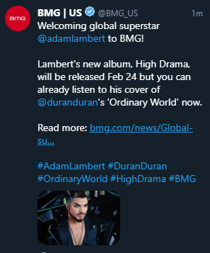4Gelly's tweet photo. GLAMBERTS
This is Adam's new label for the US
Retweet the shit out their tweet and their article https://t.co/QDILk3zsvz