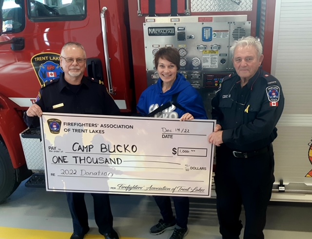 Let us give a HUGE thanks to Trent Lakes Firefighter Association for generously donating $1000 to Camp BUCKO! We are so grateful for our wonderful sponsors! 👏🏻♥️