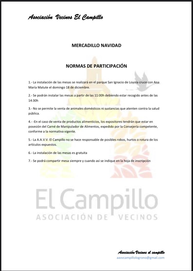 AAVVelcampillo's tweet photo. Ya tenéis plan para este domingo… @AytoLogrono @KilianCD @rubenantonanzas https://t.co/oJ9LdBrbZ1