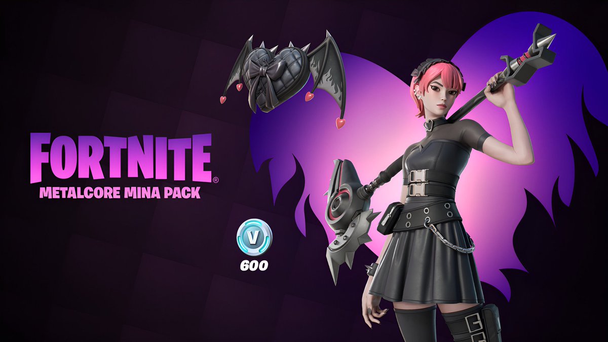 IvanBladeOn's tweet image. Metalcore Mina Starter Pack GIVEAWAY • Ends in 2 Days 🥳

Requeriments ♥️:

- Retweet ♻️
- Follows @IvanBladeOn &amp;amp; @Castg19 + Tag a Friend ⬇️

#Fortnite #FortniteChapter4