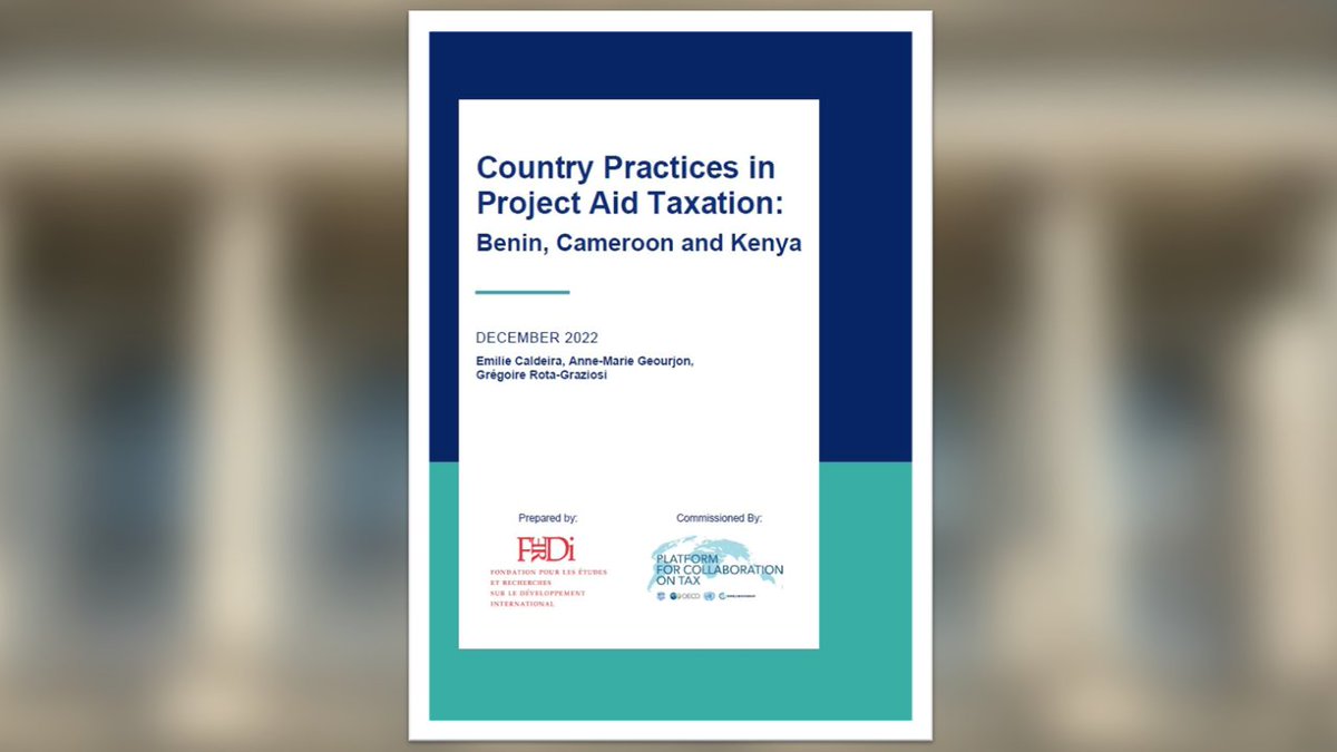 UNDESA's tweet photo. A new study commissioned by the Platform for Collaboration on Tax #Platform4Tax & prepared by @FondationFERDI explores project aid taxation in Benin π§π―, Cameroon π¨π² and Kenya π°πͺ
Access and learn more: https://t.co/tsOUwGlTvr https://t.co/T9CRdFH2mO