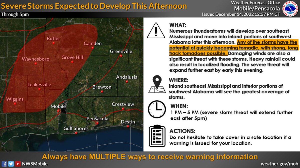 NWS Mobile on Twitter "Through 5pm we are expecting storms to quickly