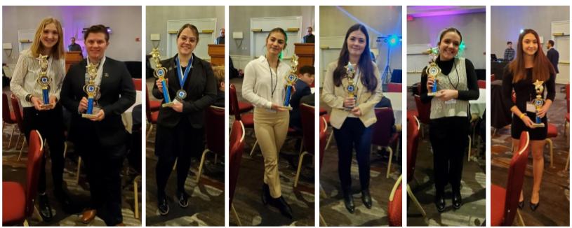 WHpanthersden's tweet photo. We're going to States! 12 students earned 16 District medals; 7 earned spots at DECA's State Conference in Boston: Zach Lindsay, Anne Tilley, Nicole Donato, Ashley Sweeney, Madeline Geagan, Emma McKeon, Riley Cordero. And proceeds from DEN sales defray their costs.#WHPantherPride https://t.co/eRQtOlrG0r
