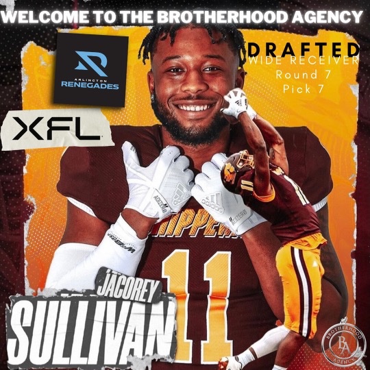 This Chapter of the Story of @JacoreySullivan will be elite! Welcome to the Team! #xfldraft #XFL #CMUFootball